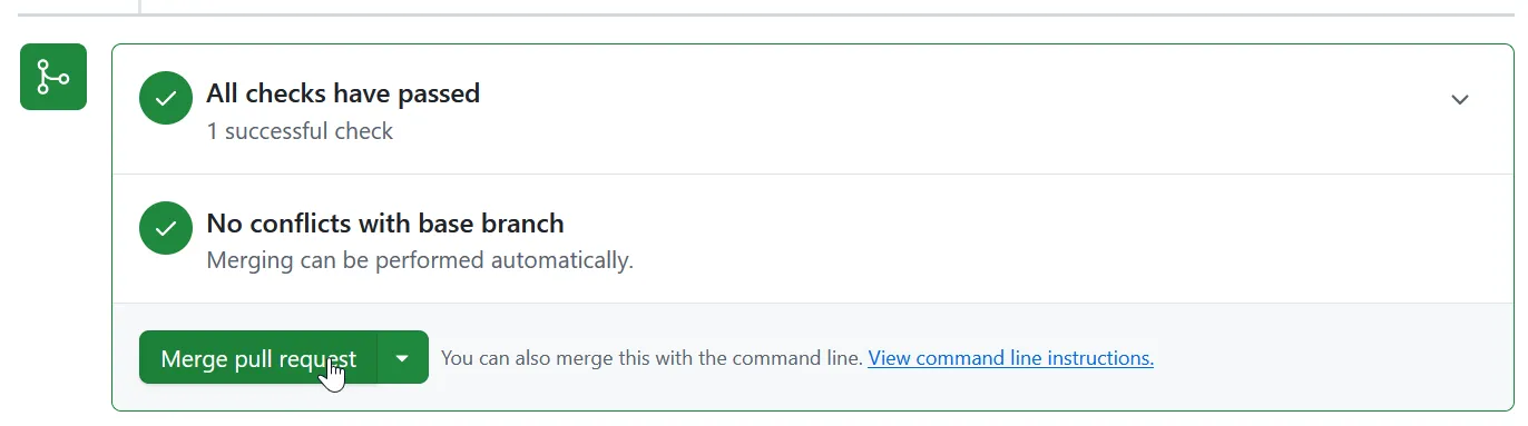 Merge des Pull-Requests